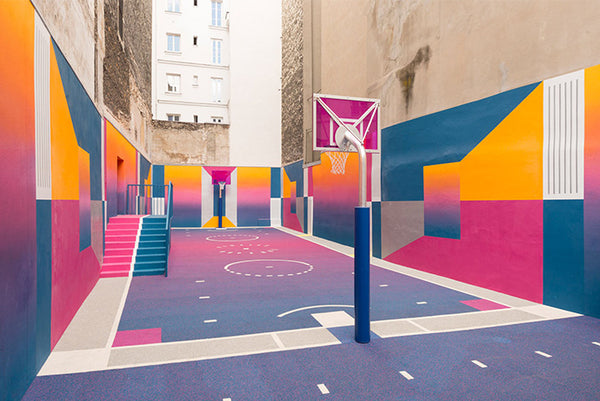 Parisien Colourful Basketball Court